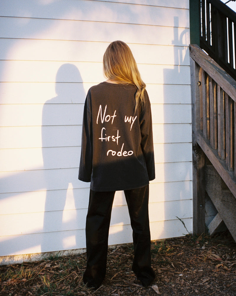 Long Sleeve in Washed Black