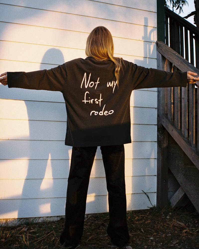 Long Sleeve in Washed Black