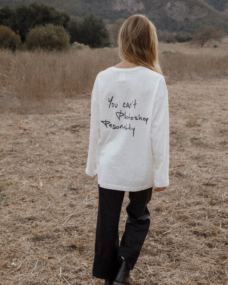 Long Sleeve in White Crème