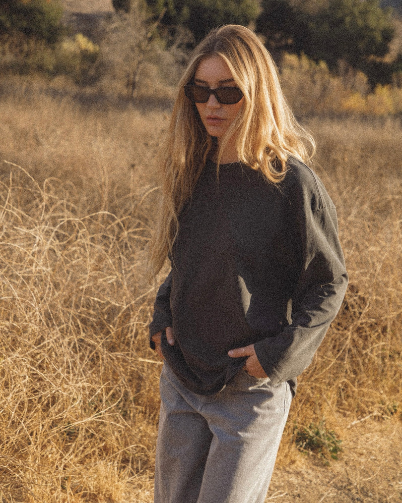 Long Sleeve In Washed Black