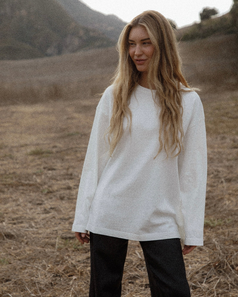 Long Sleeve in White Crème